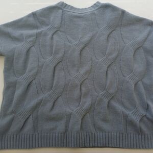 J. Jill Cable Knit Chenille Oversized Sweater in Periwinkle Blue Petite Small